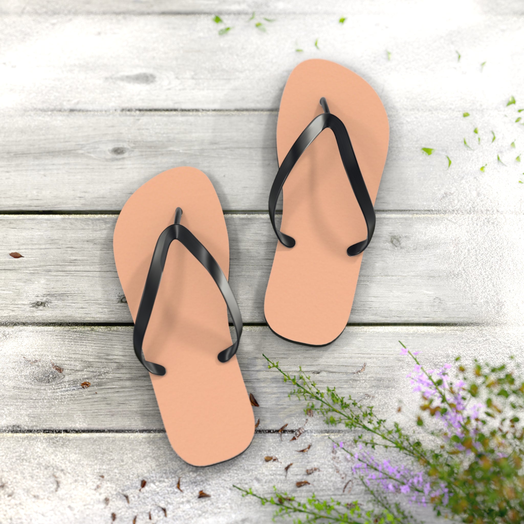 Peach Flip Flops