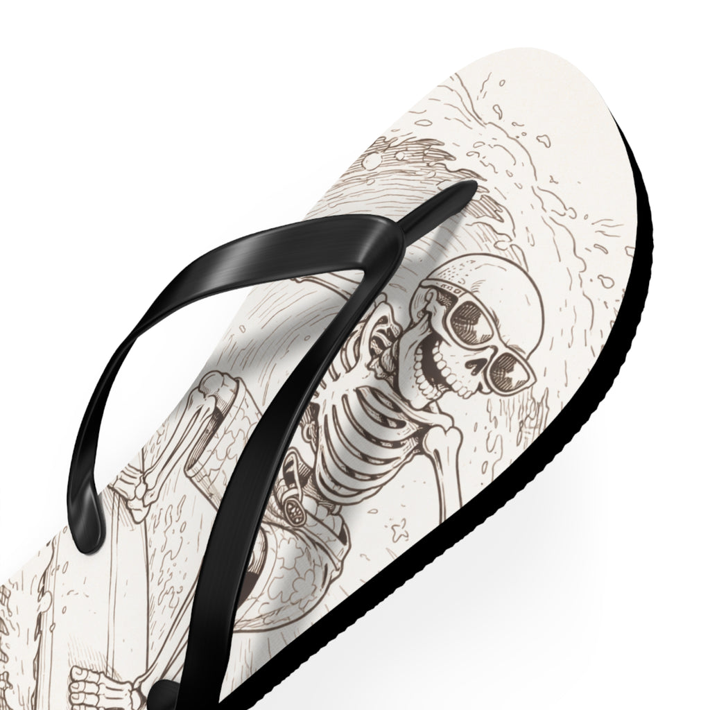 Skeleton Surfer Flip Flops
