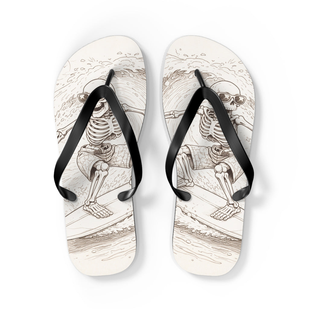 Skeleton Surfer Flip Flops