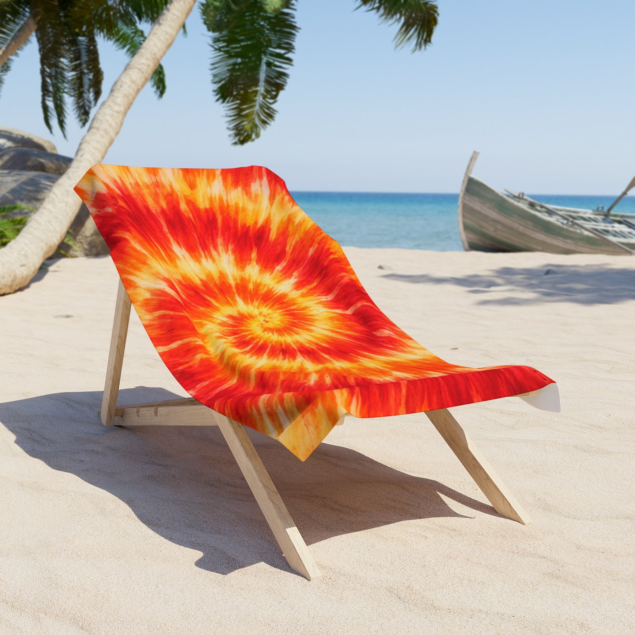 Red Sunset Beach Towel