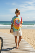 Sherbert Oversized tie-dye t-shirt