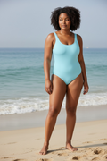 Sky Blue One-Piece Swimsuit