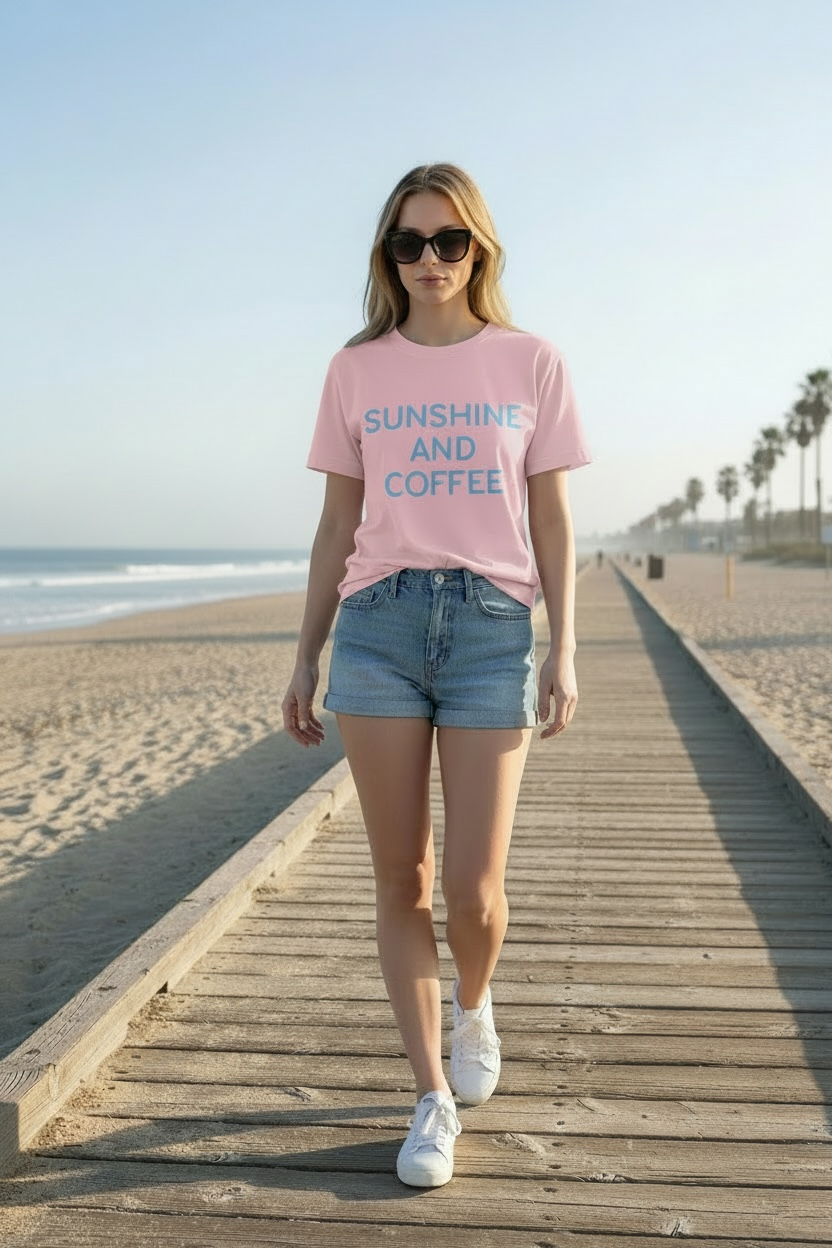 SUNSHINE AND COFFEE Relaxed T-Shirt