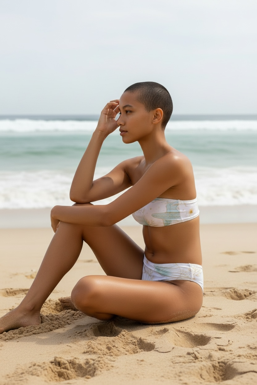Blues bandeau bikini